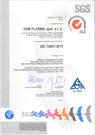 Certifikát ISO 14001:2004